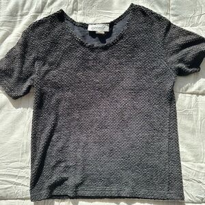 Agenda Women's Charcoal Textured Tee